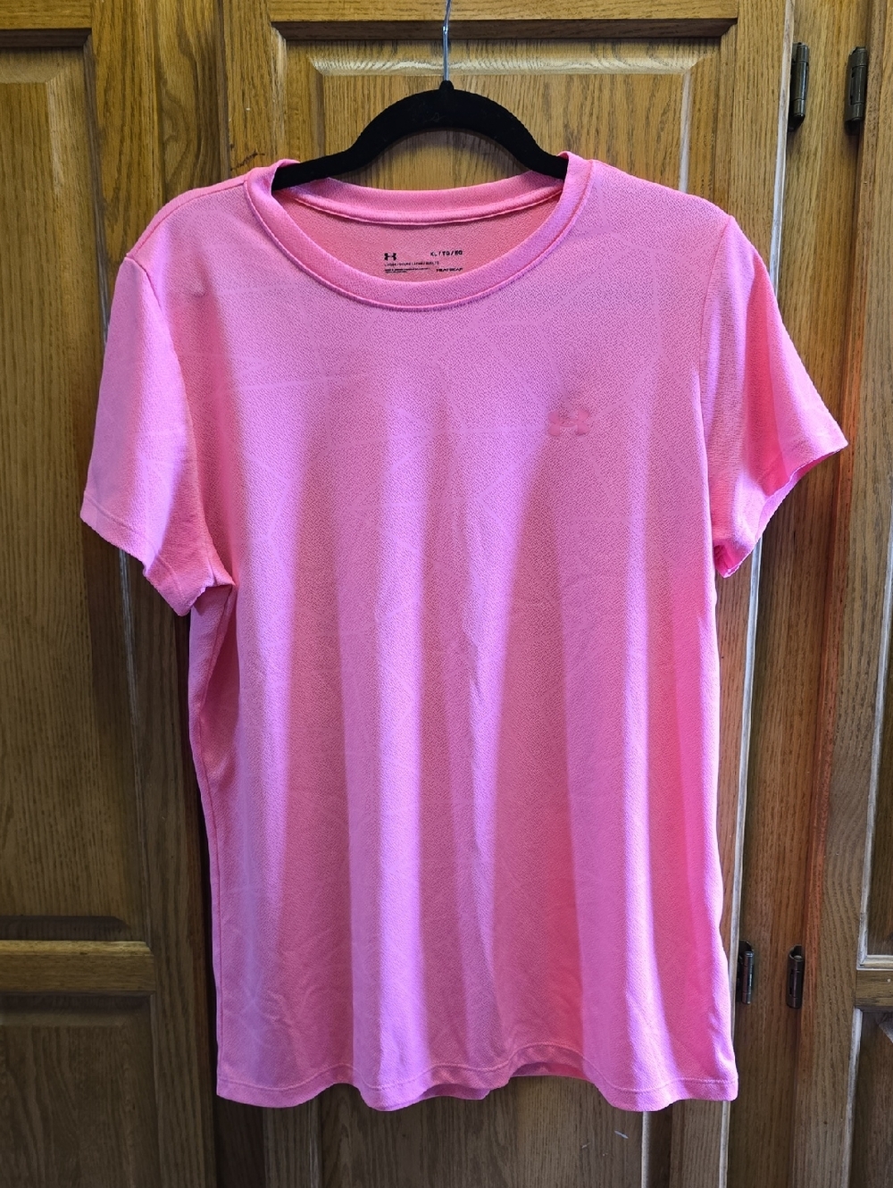 Women's UA Velocity Geo Fence Short Sleeve Electric Pink XL